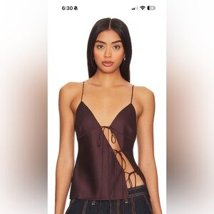 Lioness Deep Brown Satin Chemise